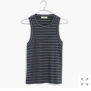 Madewell broadcast tank in stripe  (Size M)